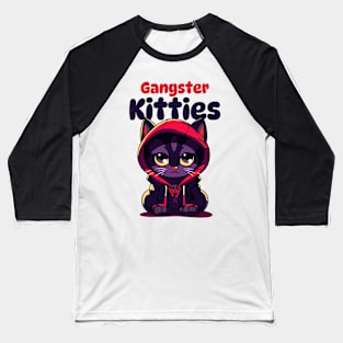 Gangster Kitties: Cat Lover Baseball T-Shirt